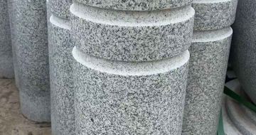 杭州 芝麻白花岗岩挡车柱、隔离柱多少钱