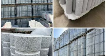 杭州 芝麻白花岗岩挡车柱、隔离柱多少钱