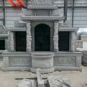 杭州 芝麻灰高档墓碑，土墓，可定制
