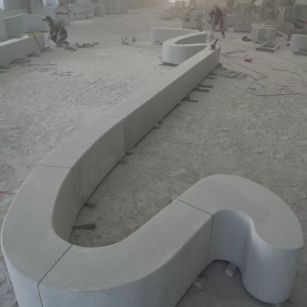 杭州 花岗岩整石坐凳拼装