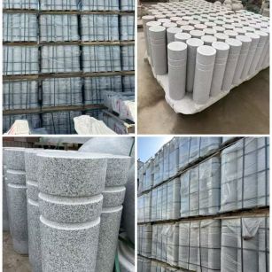 杭州 芝麻白花岗岩挡车柱、隔离柱多少钱