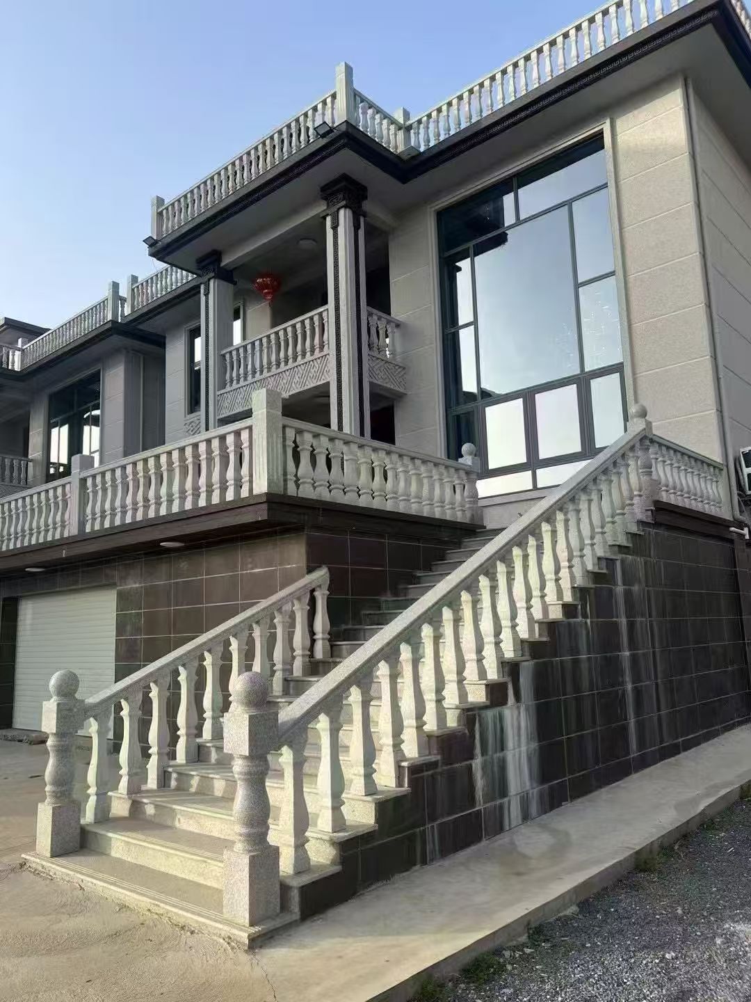 杭州 芝麻白别墅阳台栏杆，楼梯栏杆
