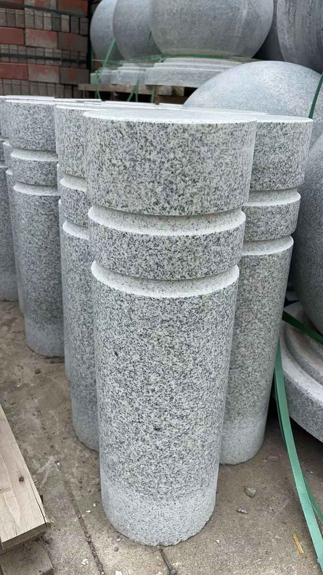 杭州 芝麻白花岗岩挡车柱、隔离柱多少钱