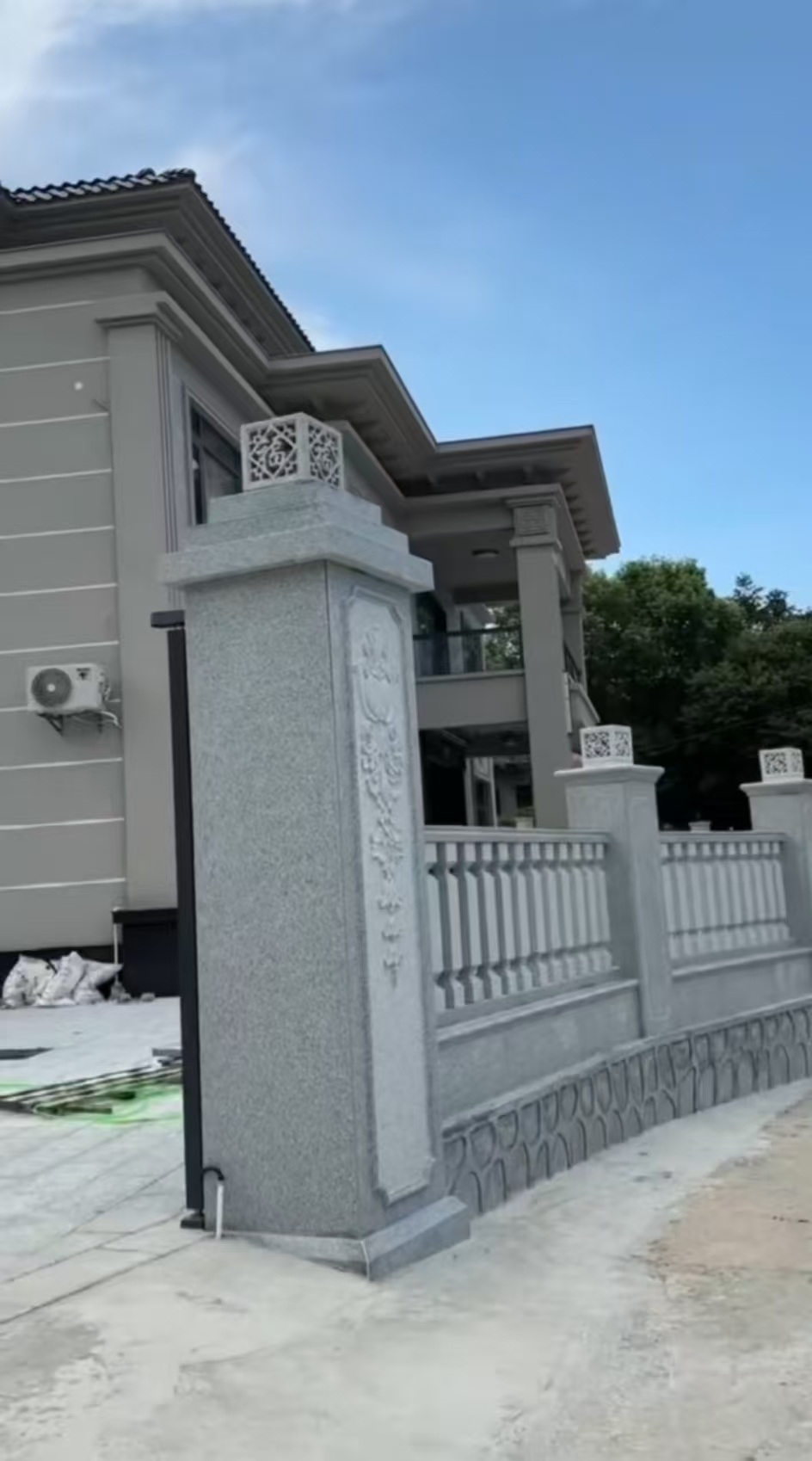 杭州 芝麻白别墅围墙栏杆，私人订制