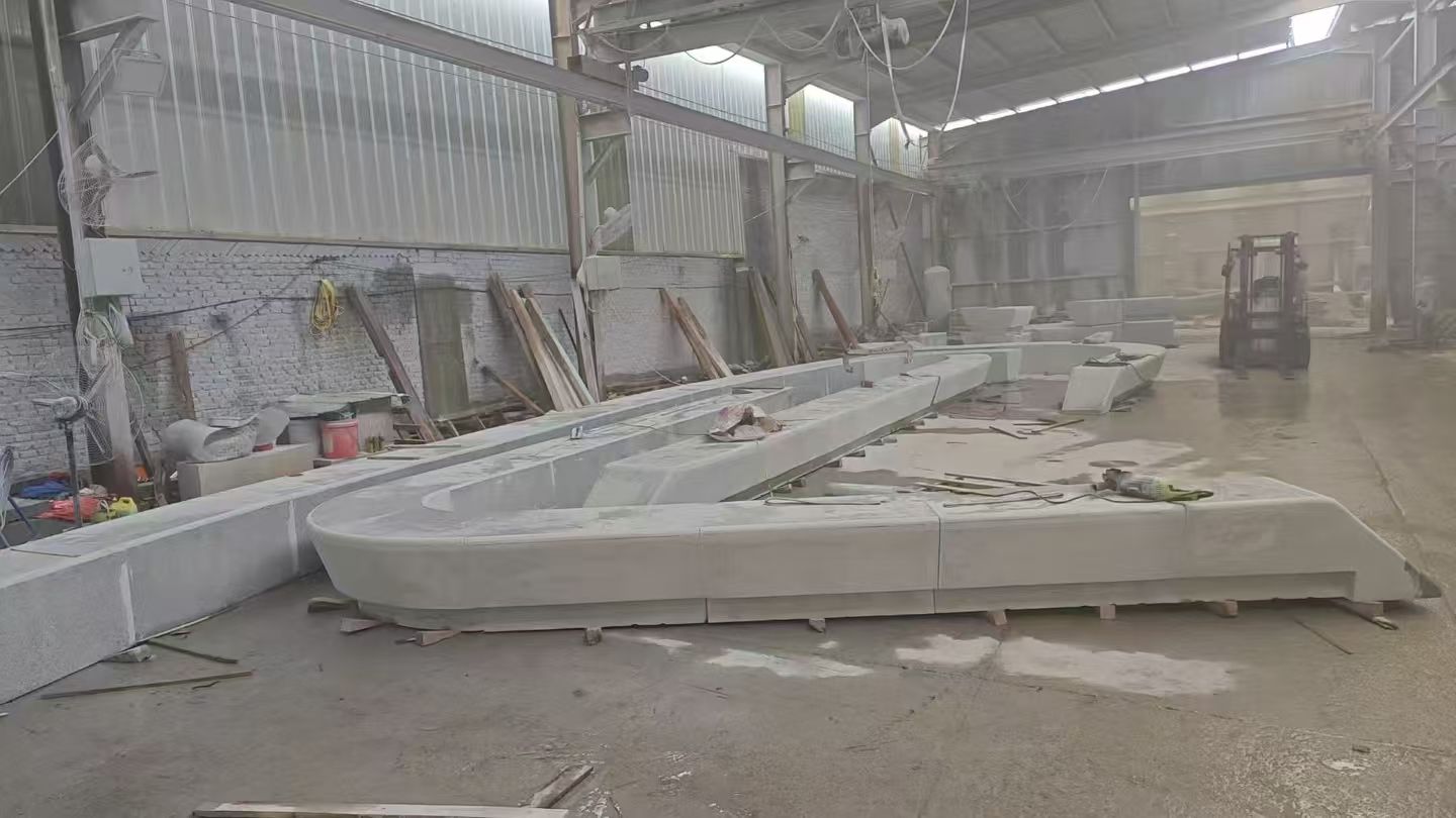 杭州 花岗岩整石坐凳拼装