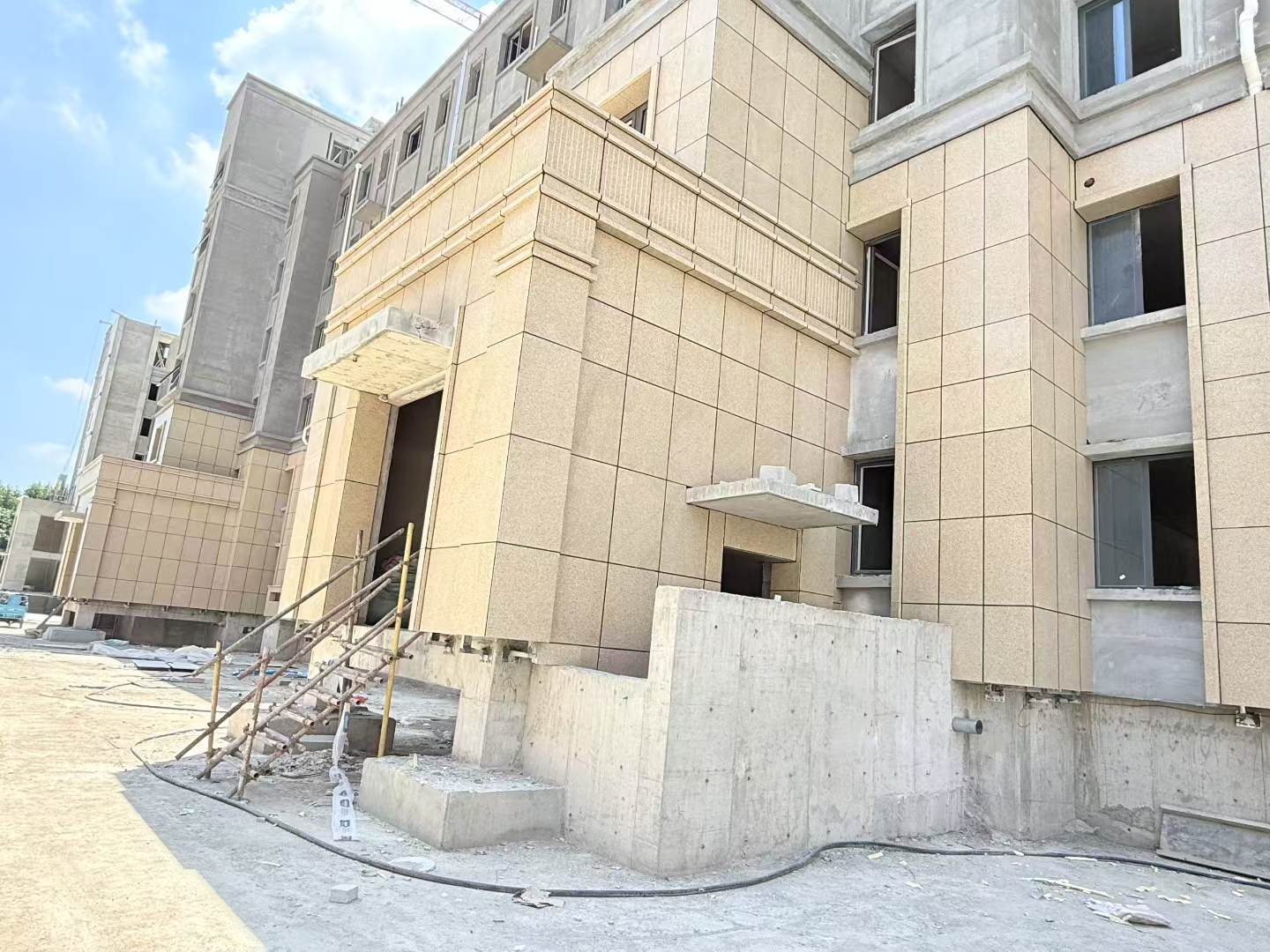 杭州 黄金麻干挂，工地实拍