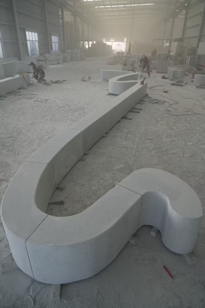 杭州 花岗岩整石坐凳拼装