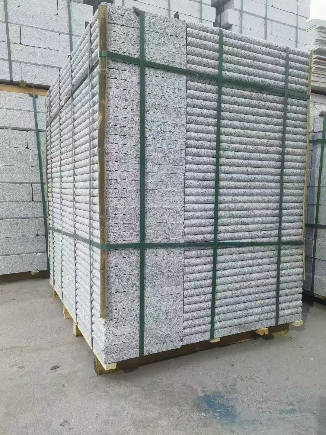 杭州 芙蓉白3公分厚磨圆边、拉槽，楼梯踏步